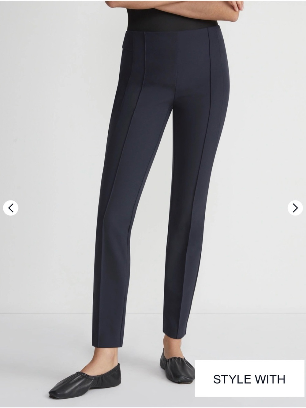 LAFAYETTE 148 NEW YORK ACCLAIMED STRETCH GRAMERCY PANT BLUE INK SIZE 8